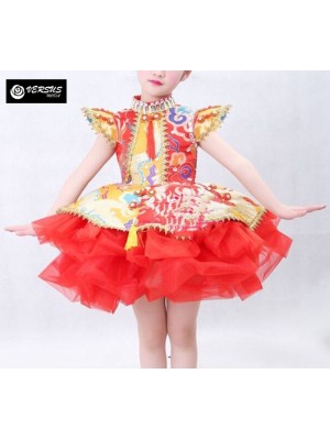 Vestito Tutù Saggio Danza Bambina Donna Schiaccianoci Ballo Cinese DANC232